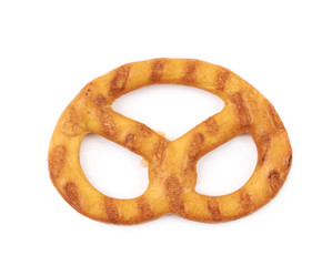 Salted pretzel isolated