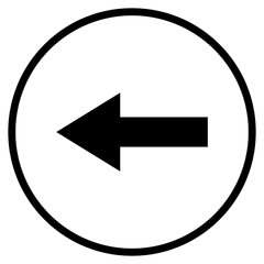 Pfeil nach links Icon im Kreis