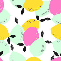 abstract pattern with lemons
