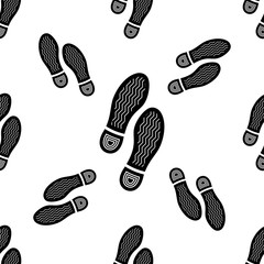 Imprint Soles Shoes Icon Seamless Pattern