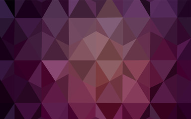 Obraz premium Dark Purple vector polygonal pattern.