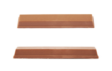 Chocolate coated wafer isolated