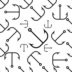 Fish Hook Seamless Pattern Design
