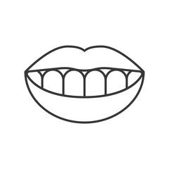 Smile teeth outline icon