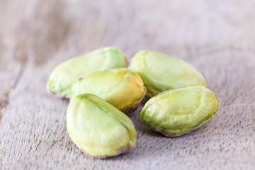 dry roasted nuts of pistachios