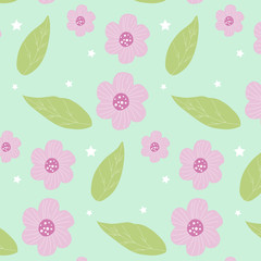 Cute colorful summer flowers