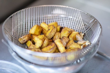 French fries in grille