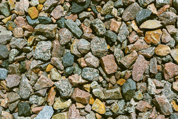 Overhead view of rubble texture.