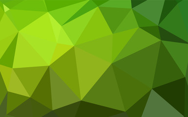 Obraz na płótnie Canvas Light Green vector triangle mosaic cover.