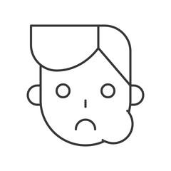 People with Gum swollen or swollen face, outline icon