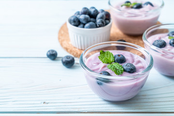 yogurt with fresh blueberries