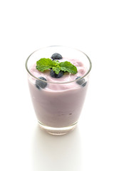 yogurt with fresh blueberries