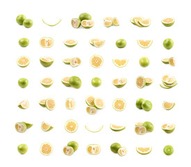 Set of sweet grapefruit images