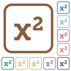 Math exponentiation simple icons