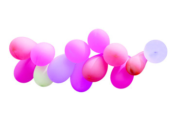 Colorful balloons isolated on a white background