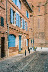 Traditional architecture of South West France in Albi, France