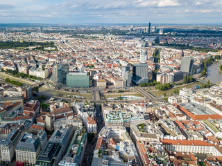 Fototapeta premium View of Vienna in Austria from the air