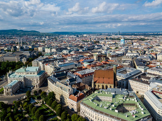 View of Vienna in Austria from the air