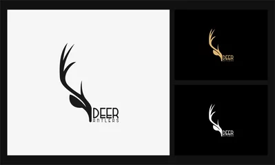 Fotobehang Hipster Dieren deer antlers logo  © kun_kun