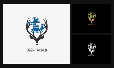 deer world icon logo