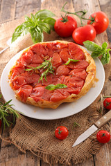tomato quiche and rosemary