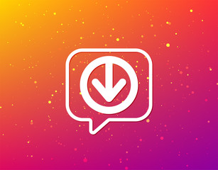 Download icon. Load internet data sign.