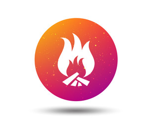 Fire icon. Blazing bonfire flame sign.