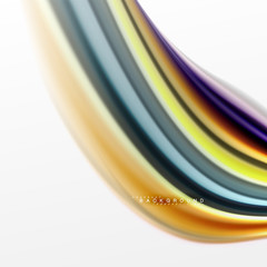 Fluid liquid mixing colors concept on light grey background, curve flow, trendy abstract layout template for business or technology presentation or web brochure cover, wallpaper