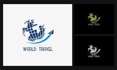 world travel icon logo