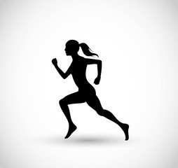 Fototapeta na wymiar Woman running vector