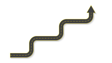 Abstract business infographics in the form of an automobile road.