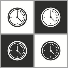Vector deadline time icon. Pictogram for graphic and web design.