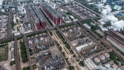 aerial view of alumina factory
