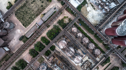 Fototapeta premium aerial view of alumina factory
