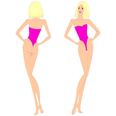 a beautiful girl wearing swimsuit