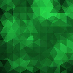 Background made of green triangles. Square composition with geometric shapes. Eps 10