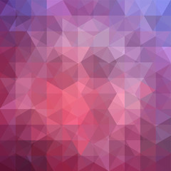 Background made of pink, violet triangles. Square composition with geometric shapes. Eps 10