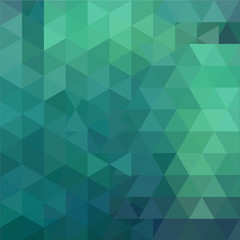 Background of green, blue geometric shapes. Abstract triangle geometrical background. Mosaic pattern. Vector EPS 10. Vector illustration