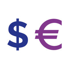 Money icon on white background.