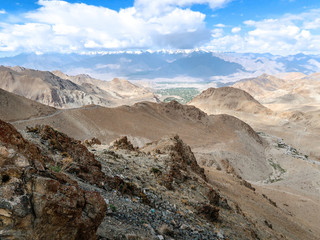 Fototapeta premium Landscape of the way from Leh to Pangong Lake, Ladakh, India.
