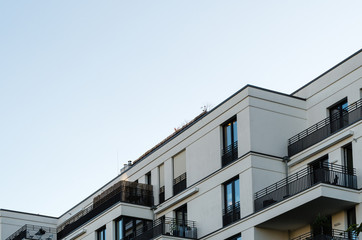 Low Angle View of Building against Clear Sky