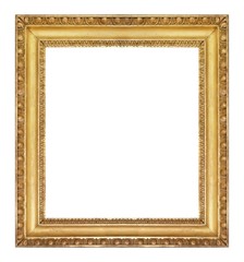 Fototapeta premium Golden frame for paintings, mirrors or photo