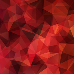 Background made of red, brown, orange triangles. Square composition with geometric shapes. Eps 10