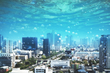underwater megapolis city