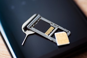 Micro sim and memory card micro sd tray