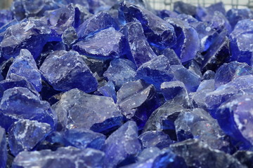 Glassteine blau