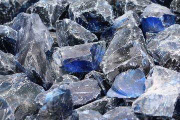 blaue Glassteine