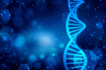 3d render of dna structure, abstract background