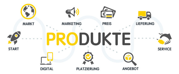 Produkte Vektor Grafik Icons Piktogramme