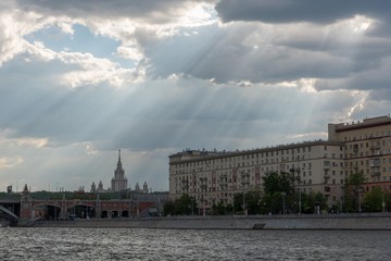 Fototapeta na wymiar The Moscow river